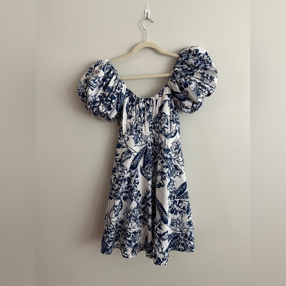 Abercrombie & Fitch Ruched Puff Sleeve Mini Dress - Picture 8 of 12